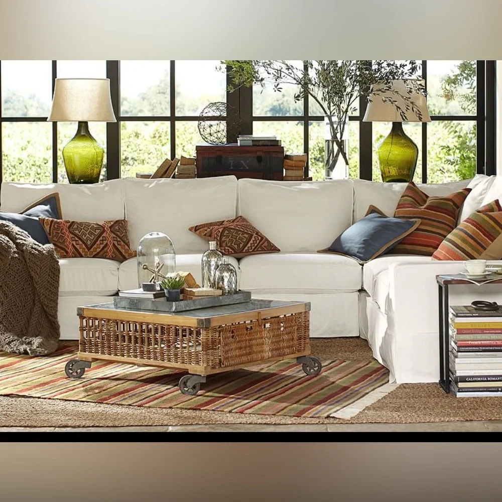 Pottery Barn Tribal Kashan Kilim Pillow Cover, Wool, 18” #2